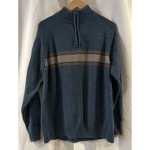 Columbia Jacket Mens Size XL Blue Fleece 1/4 Zip Long Sleeve Pullover Sweater‎